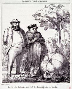Caricature sur le jardinage. Série 