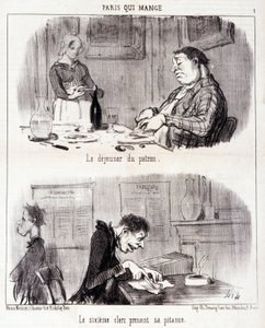 Caricature sur les abus gastronomiques. Série 