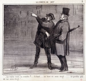 Dessin animé sur la science. Série sur « la Comète de 1857 » : « Voyez-vous le comité?... » Un voleur détourne l