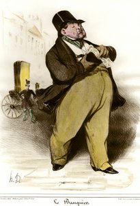 Caricature de banquier par Honoré Daumier, tirée de « Le Charivari », 1835. Collection privée