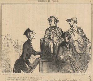 Ces messieurs ont ... du gibier à déclarer? ... - Honoré Daumier