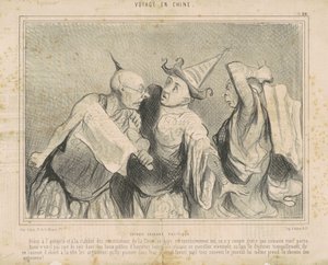 Chinois causant politique - Honoré Daumier