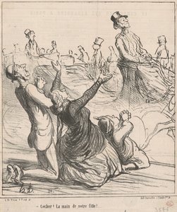 Cocher! La main de notre fille! - Honoré Daumier