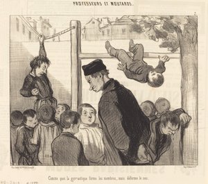 Comme quoi la gymnastique forme les membres... - Honoré Daumier