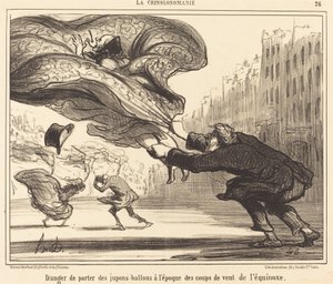 Danger de porter des jupons-ballons... - Honoré Daumier