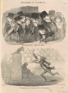 Deux phénomènes, spectacle gratis... - Honoré Daumier