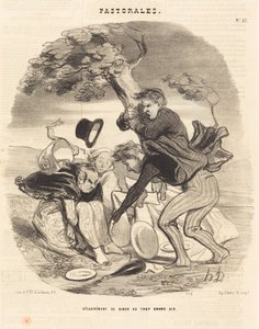 Désagrément de dîner au trop grand air - Honoré Daumier
