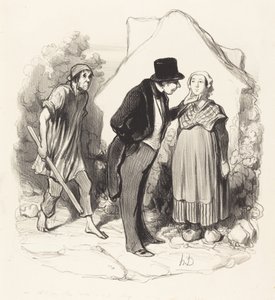 Est-ce que votre mari serait jaloux... - Honoré Daumier