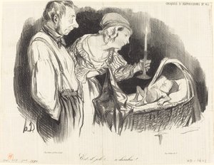 Est-il joli!... ce chérubin!... - Honoré Daumier