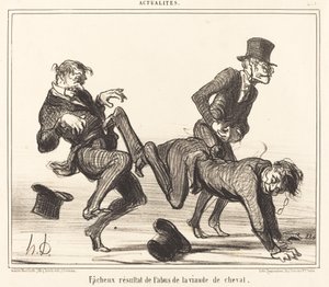 Fâcheux résultat... de la viande de cheval - Honoré Daumier
