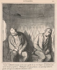 Faisons semblant de dormir ... - Honoré Daumier