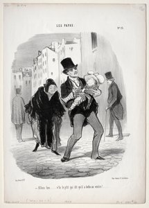 Pères, planche 13 : Viens, chéri..., 1847 - Honoré Daumier