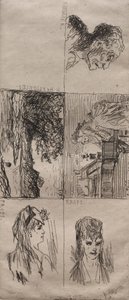 Cinq études - Honoré Daumier