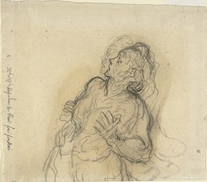 Femme effrayée - Honoré Daumier