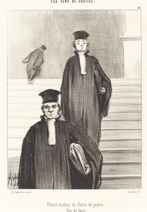 Grand escalier du Palais de justice. Vue de face - Honoré Daumier