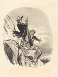 Guide, allons-nous-en... au nom du ciel... - Honoré Daumier