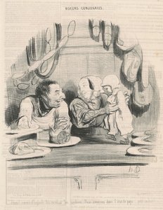 Hein! comme il regarde les cervelas... - Honoré Daumier