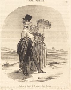 Il admire les beautés de la nature - Plaine St. Denis - Honoré Daumier