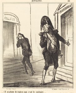 Il se plaint de rentrer... - Honoré Daumier
