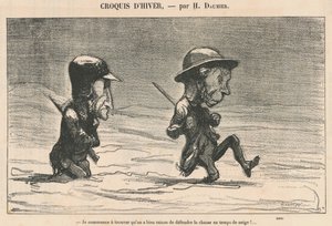 Je commence à trouver ... en temps de neige! ... - Honoré Daumier