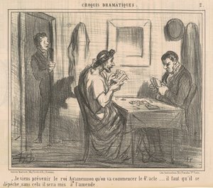 Je viens prévenir le roi Agamemnon ... - Honoré Daumier