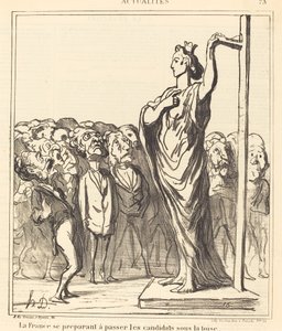 La France se préparant à passer... - Honoré Daumier