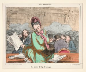 La Muse de la Brasserie, de A La Brasserie - Honoré Daumier