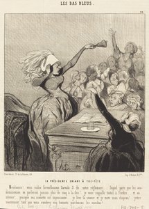 La Présidente criant à tue-tête: Mesdames!... - Honoré Daumier
