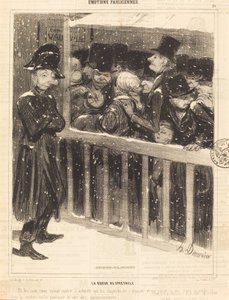 La Queue au spectacle - Honoré Daumier