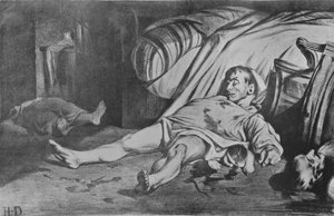 La Rue Transnonian, 1834 - Honoré Daumier