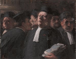 La Salle des Pas-perdus au Palais de Justice - Honoré Daumier