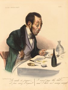 La carte à payer - Honoré Daumier