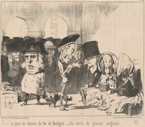La gare du chemin de fer de Boulogne - Honoré Daumier