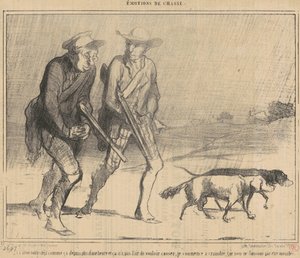 La pluie tombe déjà comme ça depuis - Honoré Daumier