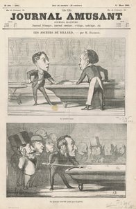 La première leçon; Un monsieur; Collé sous bande; Deux amateurs de la banlieue - Honoré Daumier