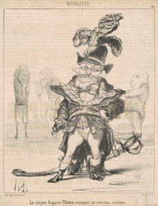 Le Citoyen Thiers essayant un nouveau costume - Honoré Daumier