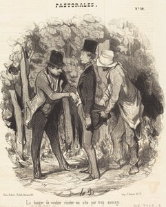Le Danger de... visiter un site par trop sauvage - Honoré Daumier