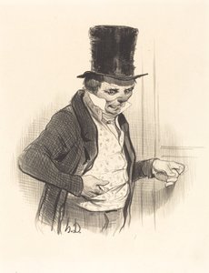 Le portier en tournées de visites - Honoré Daumier