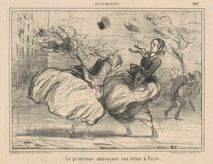 Le printemps annonçant son retour à Paris - Honoré Daumier