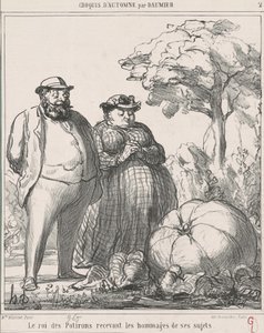 Le roi des potirons recevant les hommages de ses sujets - Honoré Daumier