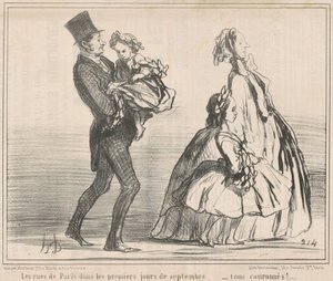 Les rues de Paris dans les premiers jours de Septembre - Honoré Daumier