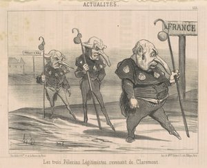 Le trois légitimistes revenant de Claremont - Honoré Daumier