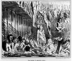 Les bains à foursous (illustration de la série "Sketch d