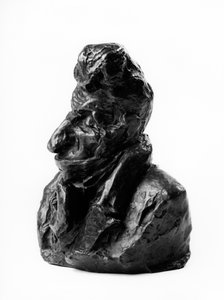 Les bustes des « Célébrités du Juste Milieu » Caricature de Jean Auguste Chevandier de Valdrome (1781-1865), député et pair de France. Le stupide. Sculpture par Honoré Daumier (19e siècle) - Honoré Daumier