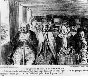 Les chemins de fer - par Daumier, dans « Charivari » du 09/11/1855. - Honoré Daumier