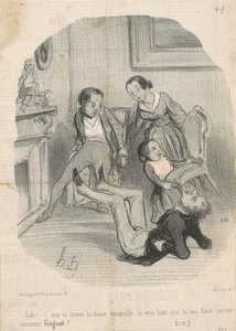Lolo!...veux-tu laisser la chaise tranquille - Honoré Daumier