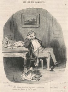 Ma femme reste bien longtemps à ce banquet - Honoré Daumier