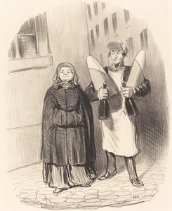 Madame Chapotard se disposant à faire ses confitures - Honoré Daumier