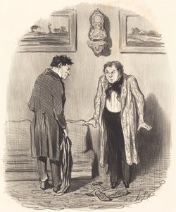 Mais quand je vous dis que je ne peux pas remuer les pieds... - Honoré Daumier