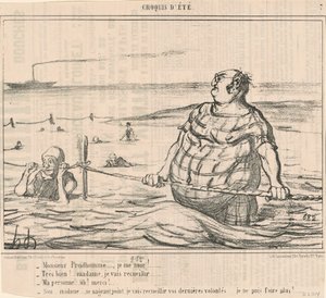 Monsieur Prudhomme ... Je me noie! - Honoré Daumier